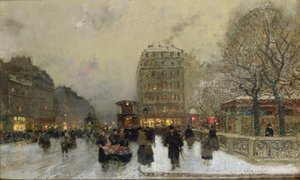 Scena di strada a Parigi da Luigi Loir